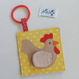 Hračky - Sliepočka - quiet book kartička - 17672008_