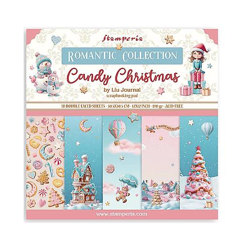 Papier - Stamperia Scrapbook papier Candy Christmas 12 x 12 - 17673438_