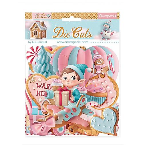 Papier - Stamperia kartónové výrezy Candy Christmas - 17674128_