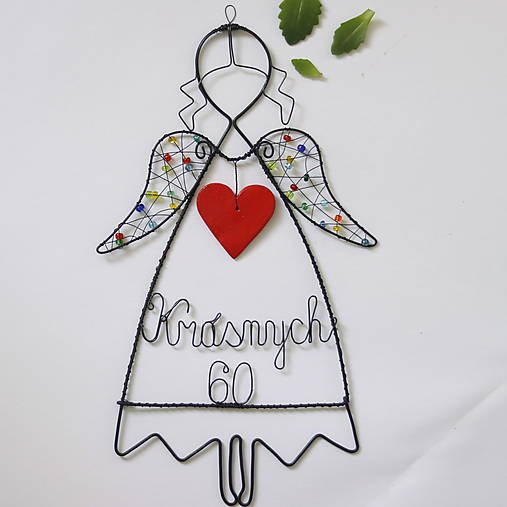Dekorácie - anjel k narodeninám 25cm - 17674539_