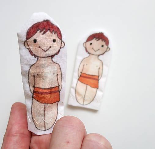 MINI pršteková maňuška - sada Mauglí, Kniha džungle (chlapec Mauglí)