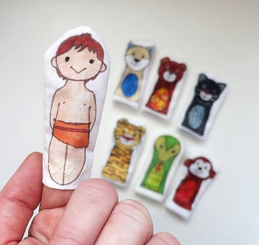 MINI pršteková maňuška - sada Mauglí, Kniha džungle