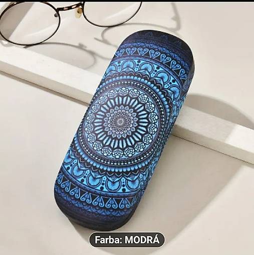 Púzdro na okuliare Mandala (modrá)
