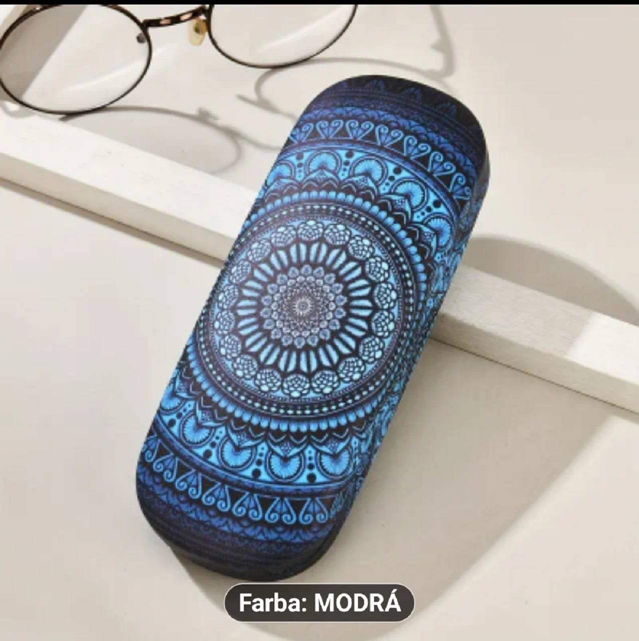 Púzdro na okuliare Mandala (modrá)