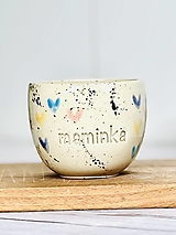 Nádoby - Srdiečka - pohárik cappuccino maminka (200ml, bez uška) - 17672942_