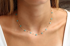 Náhrdelníky - Nerezová retiazka s amazonitom - 17673293_