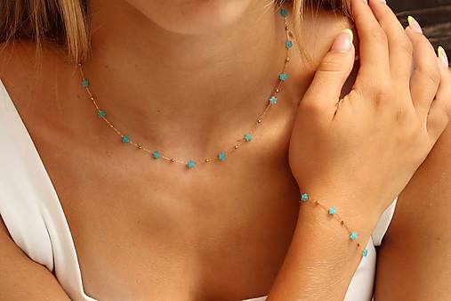 Retiazkový náramok s amazonitom