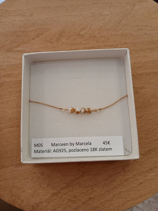 náhrdelník M05 - AG925 - pozlatené 18k/24k zlatom (2)