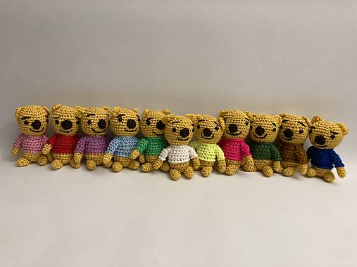 Darčeky pre svadobčanov - háčkovaný macko/ menší/  - 17674558_