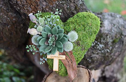 Dekorácie - Srdiečko na hrob - 17676096_