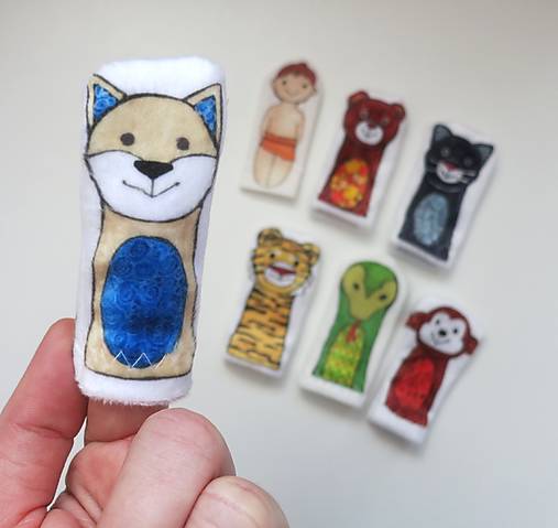 MINI pršteková maňuška - sada Mauglí, Kniha džungle