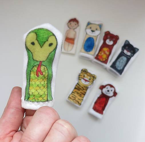 MINI pršteková maňuška - sada Mauglí, Kniha džungle