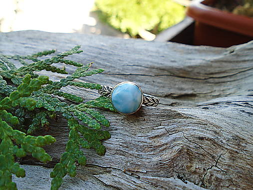 Strieborny prsteň Ag 925 Larimar