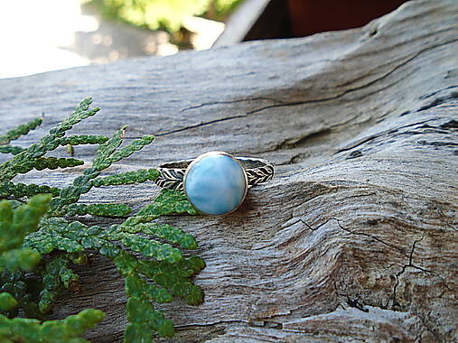 Strieborny prsteň Ag 925 Larimar