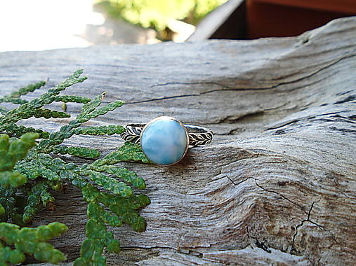 Strieborny prsteň Ag 925 Larimar