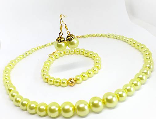 Sady šperkov - Sada z voskovaných perličiek - 17675710_