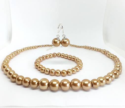 Sady šperkov - Sada z voskovaných perličiek - 17675824_