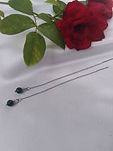 Náušnice - Retiazkové prevliekacie náušnice s malachitom - 17675393_