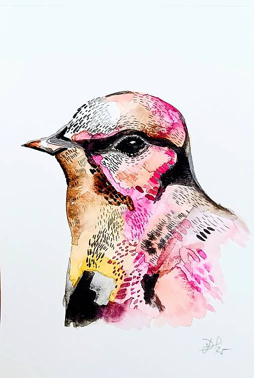 Kresby - cyklámen vtáčik - 17676441_