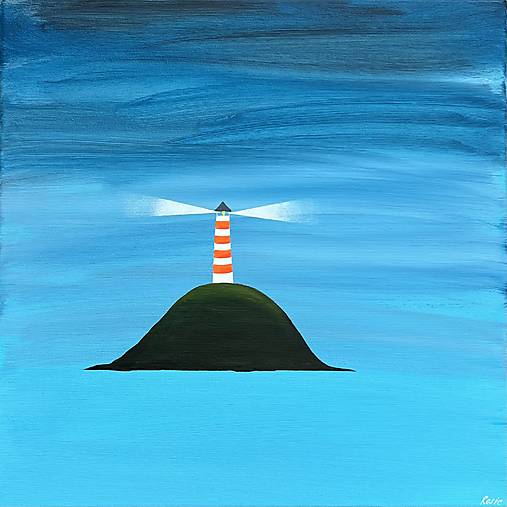 Osamelý maják, originál 40x40
