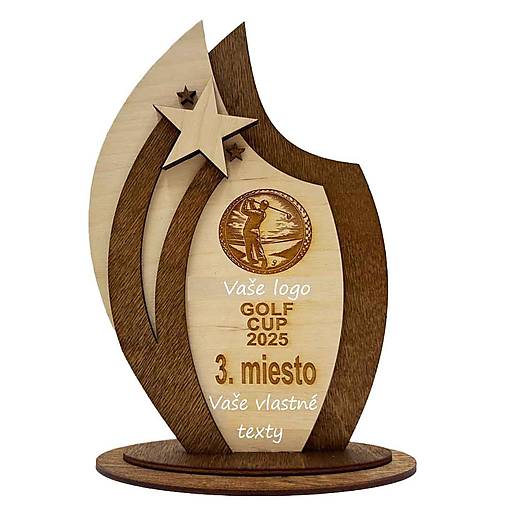 Dekorácie - Drevená trofej s vlastným logom a textom - b - 17675801_