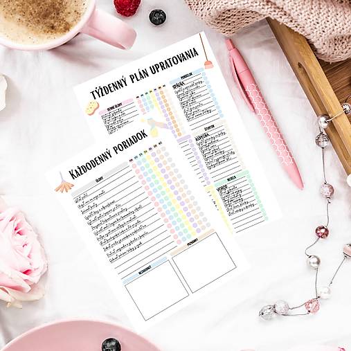 Papiernictvo - Plán upratovania – denný, týždenný, mesačný harmonogram PDF - 17676009_