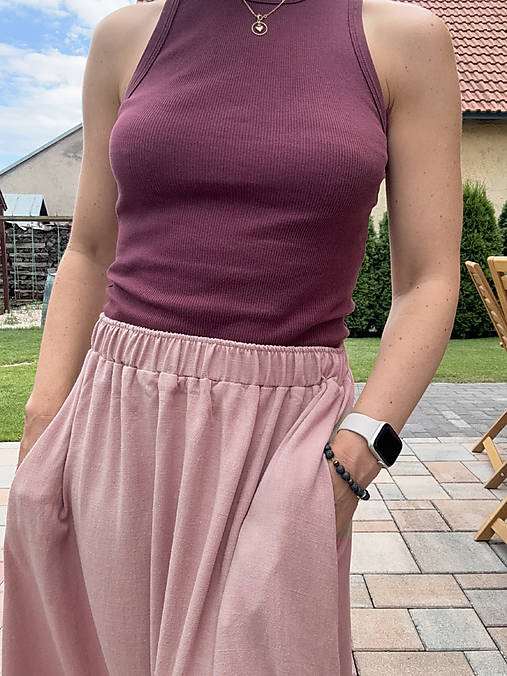 Dlhá ľanová sukňa Long Story