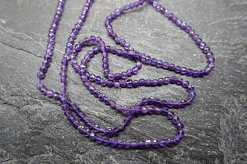 Minerály - Ametyst fazetovaný disk 4x2,5 - 17678976_