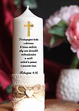 Sviečky - Sviečka s biblickým citátom podľa želania - 17678953_