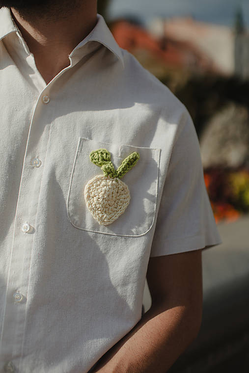 Blúzky a košele - RADISH POCKET upcyklovaná košeľa - 17679316_