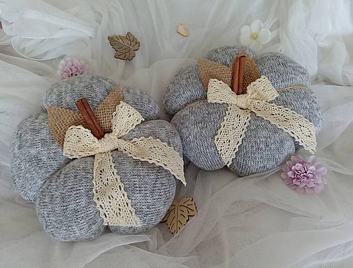 Dekorácie - Tekvica šitá - 17679398_