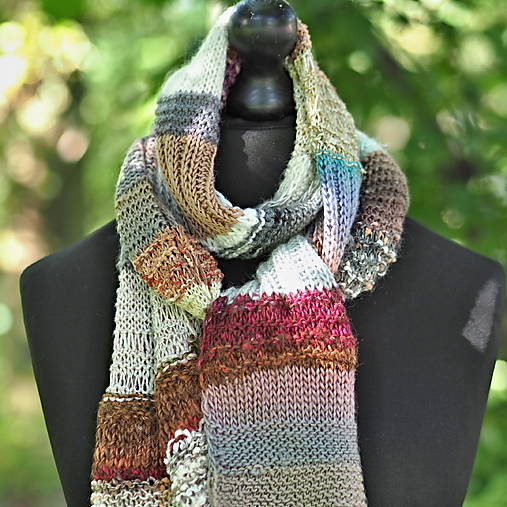 Šály a nákrčníky - RUČNĚ PLETENÝ ŠÁL - SOFIA - 17680725_