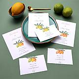 Papiernictvo - Citrusy - farebné varianty oznámenia - 17679937_