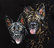 Topy, tričká, tielka - Psy - maľované tričko - 17683112_