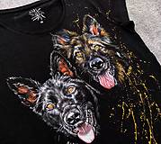 Topy, tričká, tielka - Psy - maľované tričko - 17683115_