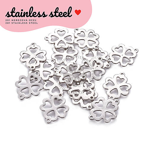 Komponenty - (0274) Štvorlístok, 21 x 16 mm - 1 ks - 17683205_