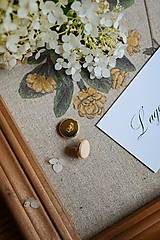 Náušnice - Ľanové náušnice (krémová) - Gold plating (Náušnice - krémový ľan) - 17683159_