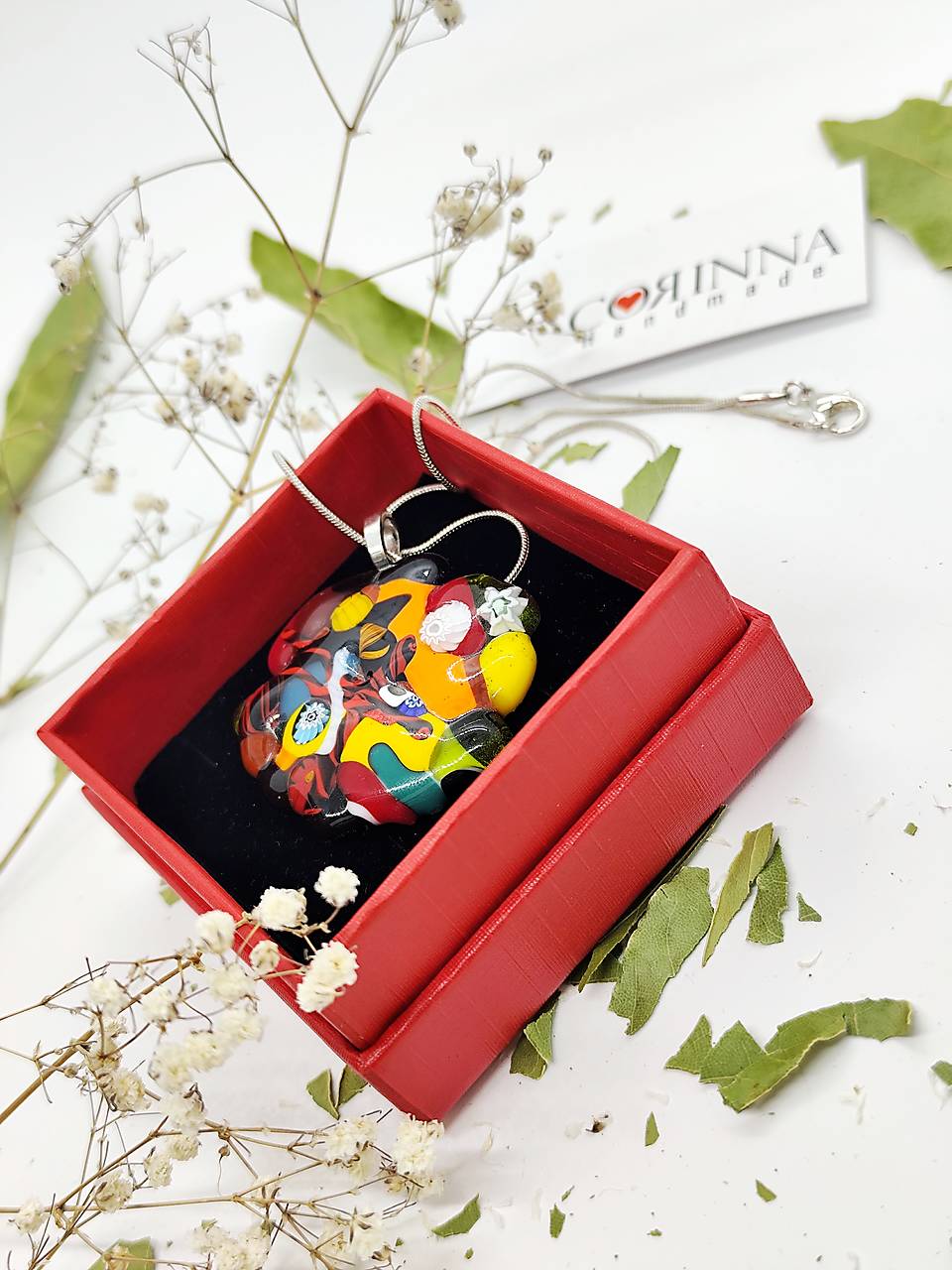 Sklenený prívesok "Lea"