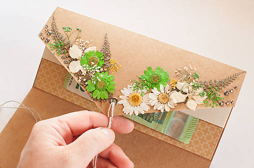 Papiernictvo - Obálka na peniaze "Lesana" - 17684207_