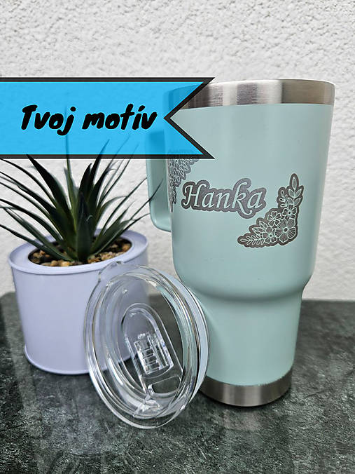 Nádoby - Nerezový termohrnček - s vlastným motívom - 17683294_