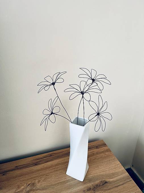 Dekorácie - Drôtikovaná Margarétka - 17683877_