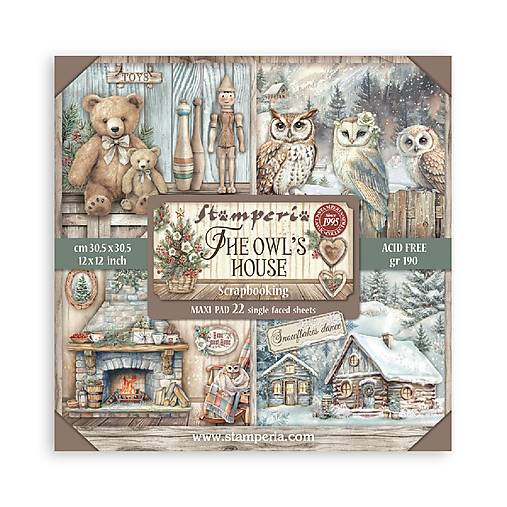 Papier - Stamperia Scrapbook papier The Owl's House  12 x 12 Maxi - 17685581_