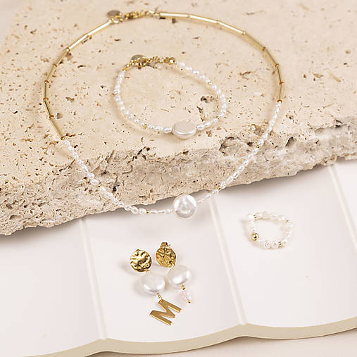 Náramok s barokovou perlou – Kolekcia Keshi Line