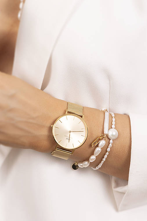 Náramok s barokovou perlou – Kolekcia Keshi Line