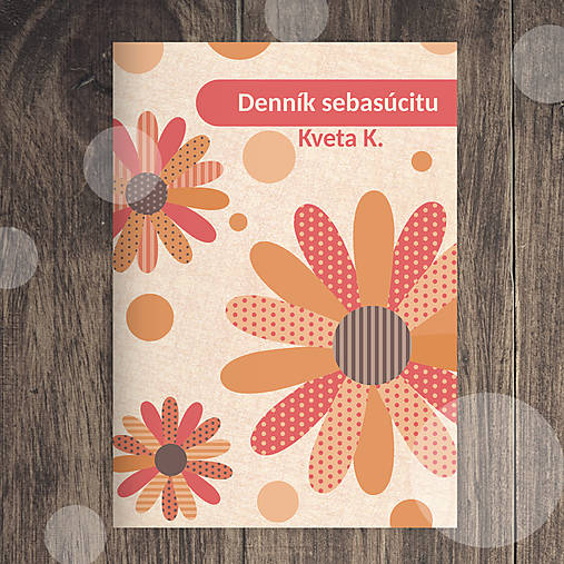 Papiernictvo - Denník sebasúcitu floral simple (gerbery (mandarínková)) - 17685727_