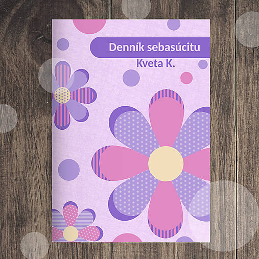 Papiernictvo - Denník sebasúcitu floral simple (skoro fialky (bledý purpur + levanduľová)) - 17685728_
