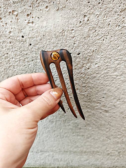 Ozdoby do vlasov - Ihlica z pravého ebenu - 17687793_