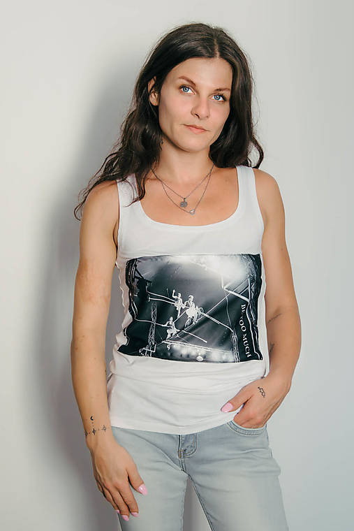 Topy, tričká, tielka - Biele tielko BE TOO MUCH - 17688269_