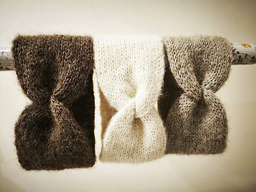 Čiapky, čelenky, klobúky - Čelenka - merino, alpaka, hodváb - 17687504_