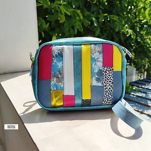 Kabelky - Farebná mini kožená kabelka-Elegantná kabelka cez rameno - 17687841_